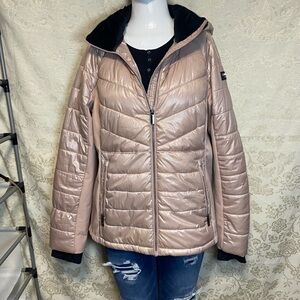 Calvin Klein Shimmering Pink Puffer Jacket